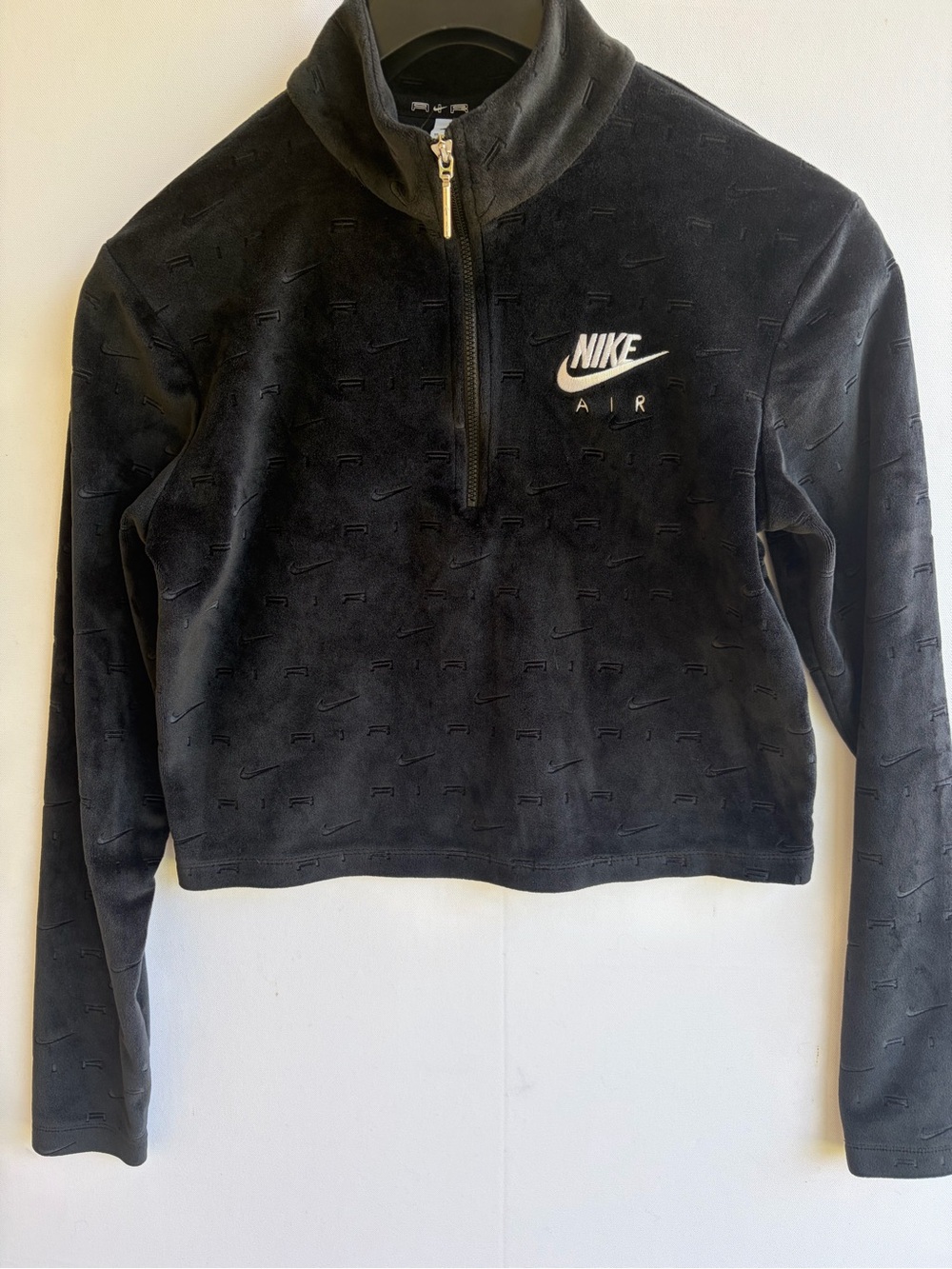 Nike Air Women's Black Quarter-Zip Fleece Jacket